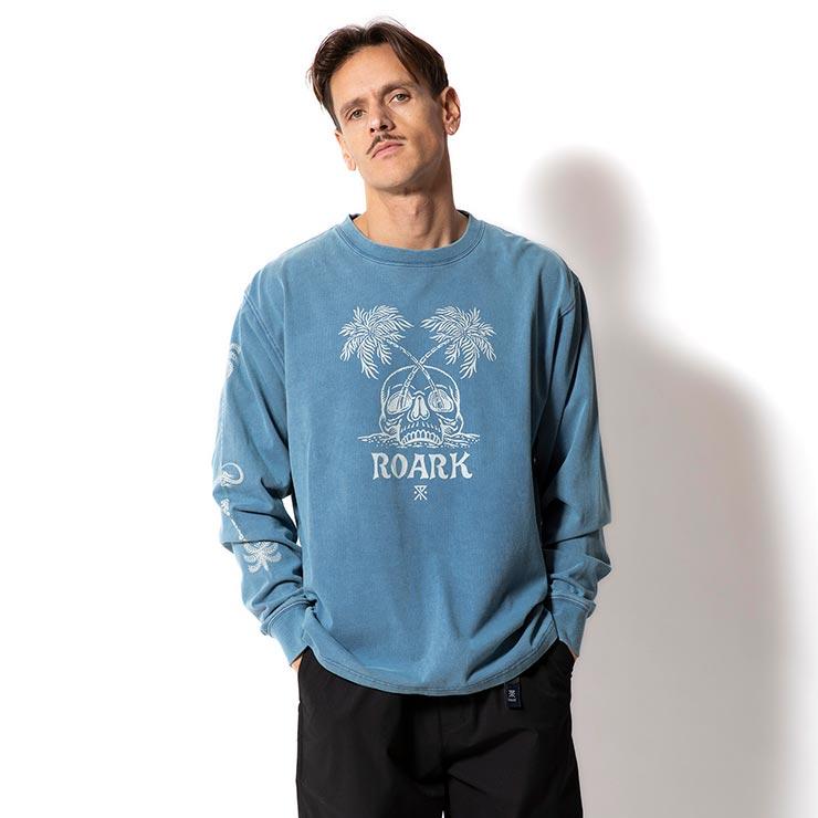 ROARK REVIVAL ロアーク リバイバル PERMANENT VACATION L/S TEE 長袖Tシャツ ロンT メンズ レディース コットン100% RLTJ1153-SLB 日本代理店正規品の画像