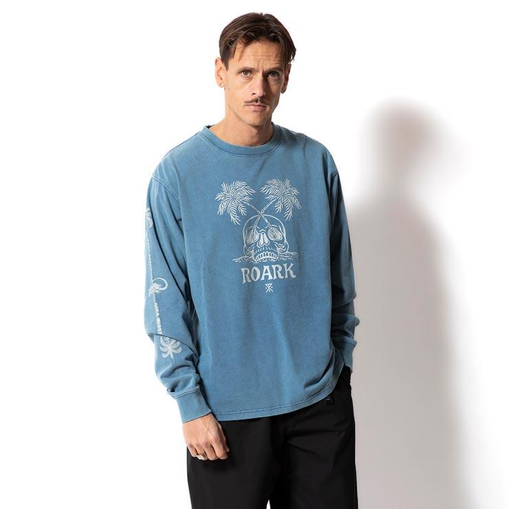 ROARK REVIVAL ロアーク リバイバル PERMANENT VACATION L/S TEE 長袖Tシャツ ロンT メンズ レディース コットン100% RLTJ1153-SLB 日本代理店正規品の画像