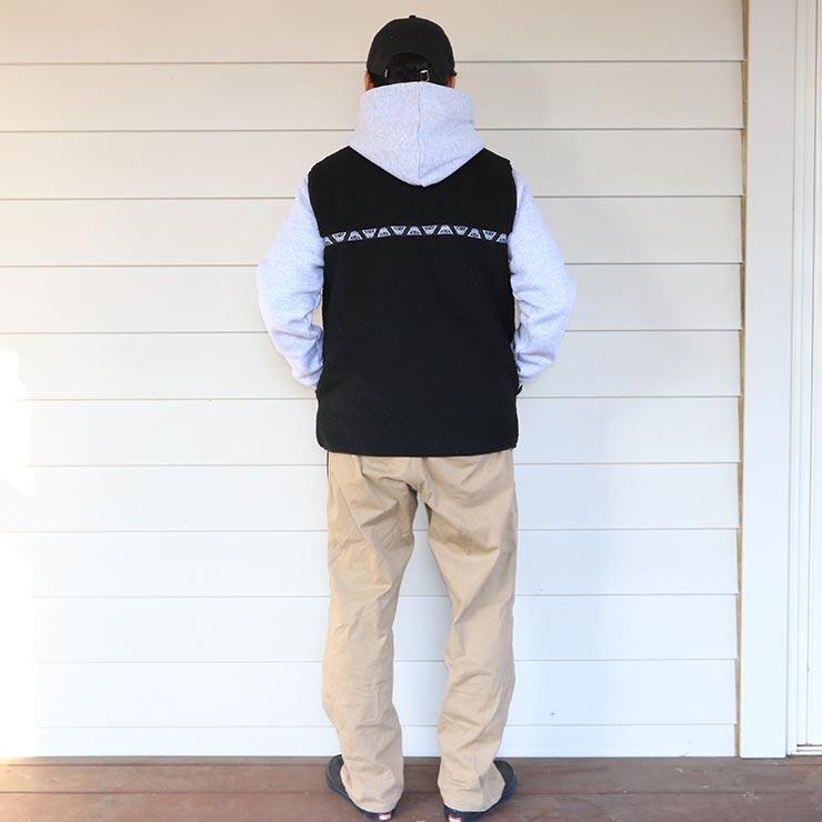 POLeR ポーラー JACQUARD SHERPA NO COLLAR VEST フリースベスト 