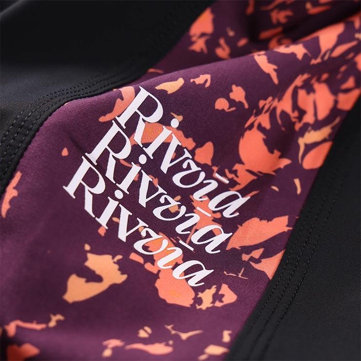 Rivvia PROJECTS リヴィアプロジェクツ メンズ ボードショーツ サーフトランクス 水着 19インチ STEREO DECORATIVE TRUNK BLACK ORANGE RBO-26121 日本代理店正の画像