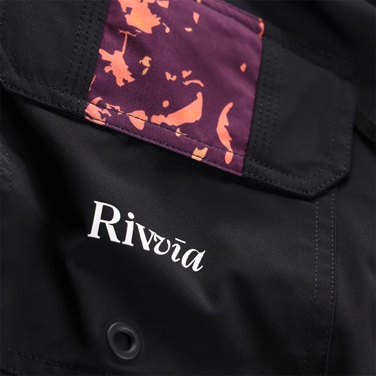 Rivvia PROJECTS リヴィアプロジェクツ メンズ ボードショーツ サーフトランクス 水着 19インチ STEREO DECORATIVE TRUNK BLACK ORANGE RBO-26121 日本代理店正の画像