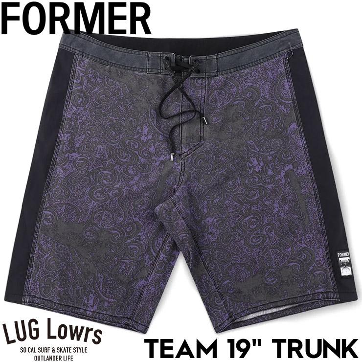 FORMER フォーマー ボードショーツ サーフトランクス メンズ 水着 サーフパンツ 4WAYストレッチ TEAM 19” TRUNK GRAPE FBO-26101 26SP 日本代理店正規品の画像