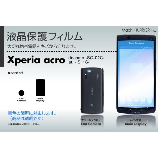 流行に  / SO-02C acro Xperia IS11S 3台分セット 液晶保護フィルム 両機種対応 携帯電話アクセサリー