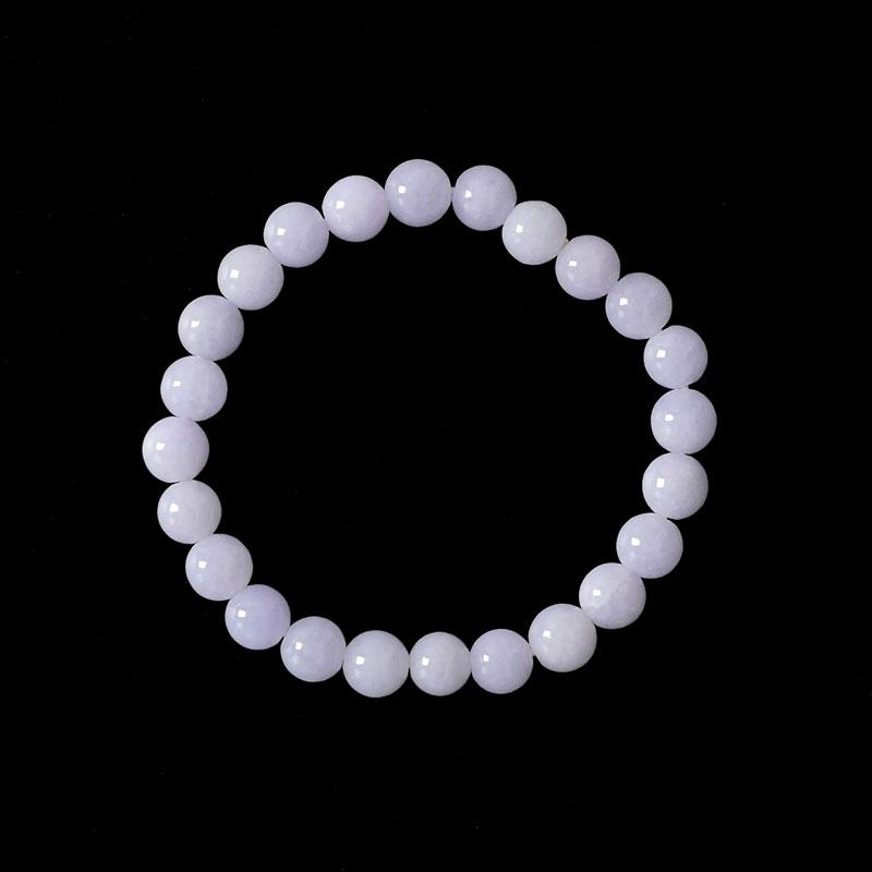 ミャンマー産ラベンダー翡翠ブレスレット（鑑別書付） 8mm : shopooo 