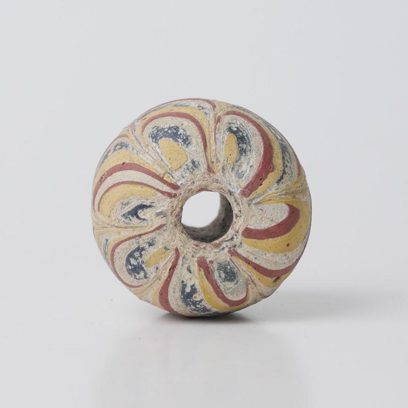 古墳期 硝子玉一連 風化 出土品 とんぼ玉 古墳期 硝子玉一連 風化