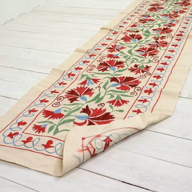 オールドスザンニ　49cm×182cm　中央アジア手刺繍布