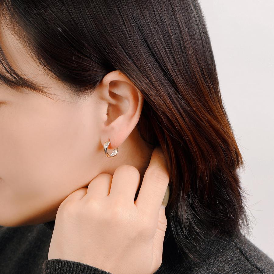 コンビ・スリーカラー フープピアス large /a0440mtの画像