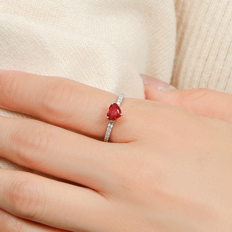 非加熱ピジョンブラッドルビー リング ハート 1ct /s0540rp : shopooo 