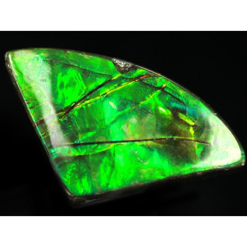 【USAツーソンミネラルショー商品】超激レア！虹色に輝くイリデッセンス★アンモナイト化石宝石★7000万年の奇跡★カナダ産/宝石ルース（裸石）/アンモライト（A