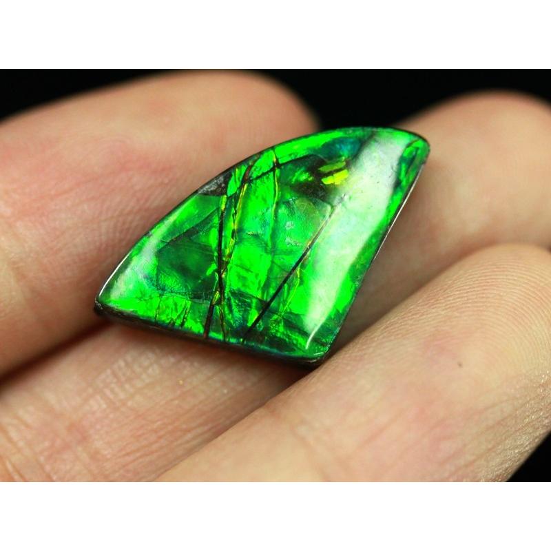 【USAツーソンミネラルショー商品】超激レア！虹色に輝くイリデッセンス★アンモナイト化石宝石★7000万年の奇跡★カナダ産/宝石ルース（裸石）/アンモライト（A 