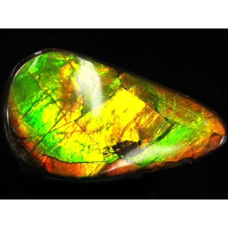 【USAツーソンミネラルショー商品】超激レア！虹色に輝くイリデッセンス★アンモナイト化石宝石★7000万年の奇跡★カナダ産/宝石ルース（裸石）/アンモライト（A