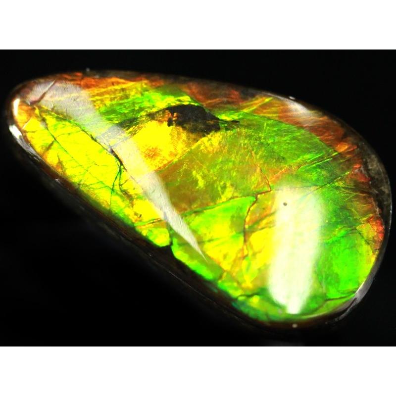 【USAツーソンミネラルショー商品】超激レア！虹色に輝くイリデッセンス★アンモナイト化石宝石★7000万年の奇跡★カナダ産/宝石ルース（裸石）/アンモライト（A 