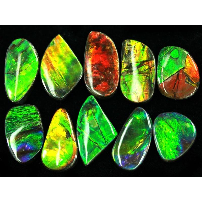 【USAツーソンミネラルショー商品】超激レア！虹色に輝くイリデッセンス★アンモナイト化石宝石★7000万年の奇跡★カナダ産/宝石ルース（裸石）/アンモライト（A 