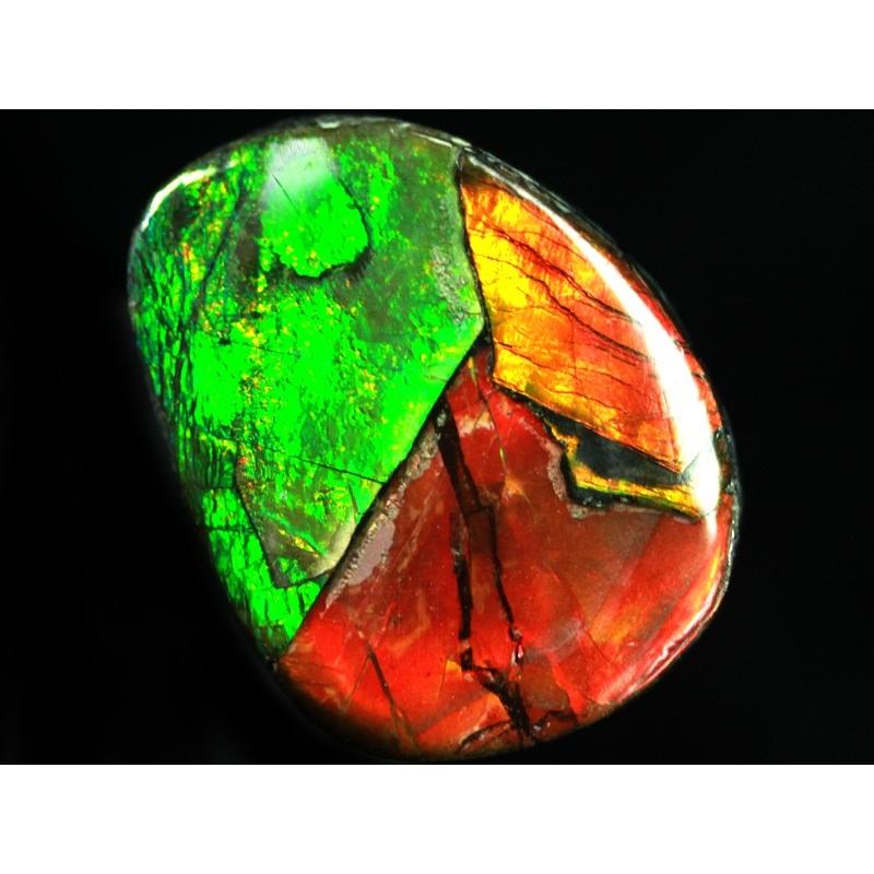 【USAツーソンミネラルショー商品】超激レア！虹色に輝くイリデッセンス★アンモナイト化石宝石★7000万年の奇跡★カナダ産/宝石ルース（裸石）/アンモライト（A