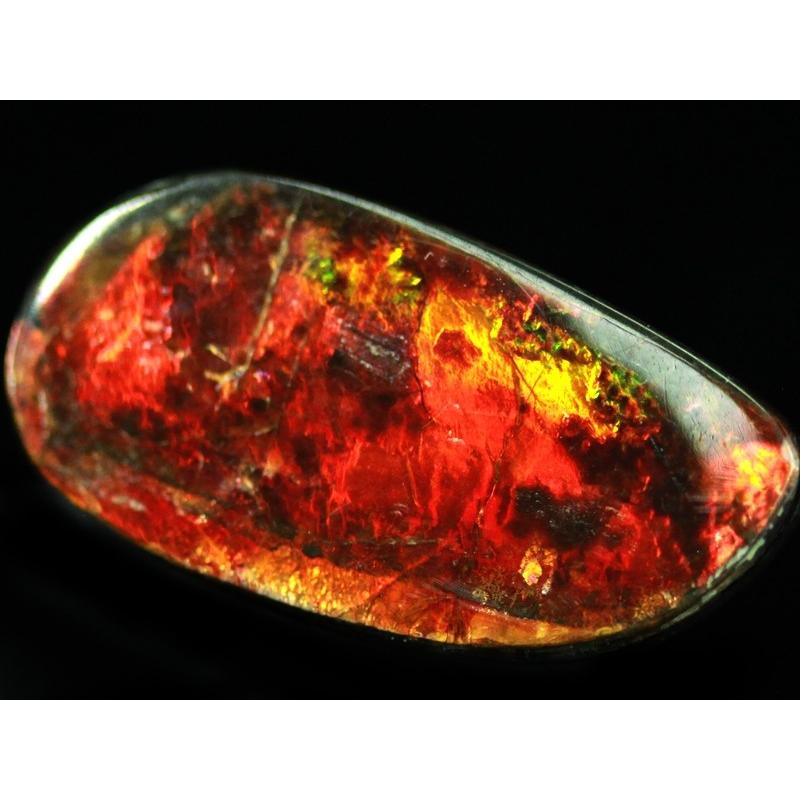 超激レア！虹色に輝くイリデッセンス★アンモナイト化石宝石★7000万年の奇跡★カナダ産/宝石ルース（裸石）/アンモライト（A