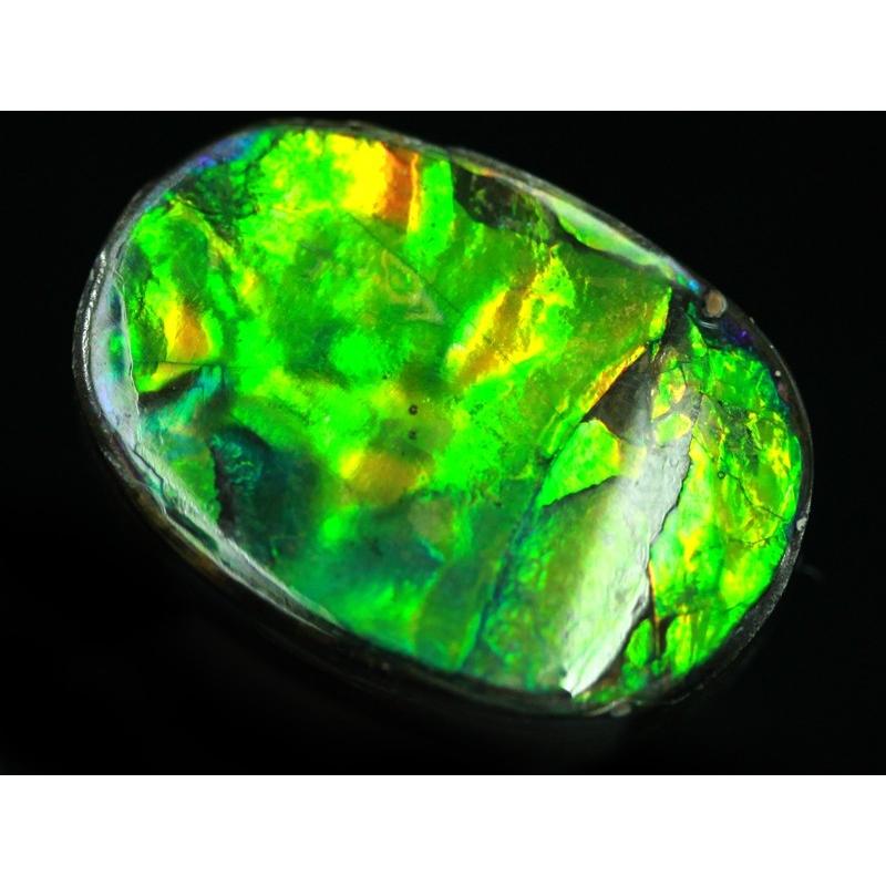 【USAツーソンミネラルショー商品】超激レア！虹色に輝くイリデッセンス★アンモナイト化石宝石★7000万年の奇跡★カナダ産/宝石ルース（裸石）/アンモライト（A