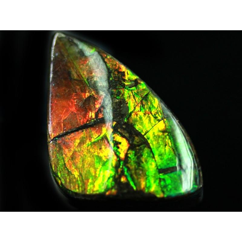 【USAツーソンミネラルショー商品】超激レア！虹色に輝くイリデッセンス★アンモナイト化石宝石★7000万年の奇跡★カナダ産/宝石ルース（裸石）/アンモライト（A 