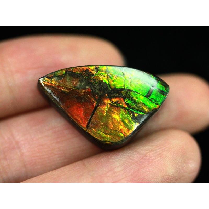 【USAツーソンミネラルショー商品】超激レア！虹色に輝くイリデッセンス★アンモナイト化石宝石★7000万年の奇跡★カナダ産/宝石ルース（裸石）/アンモライト（A 