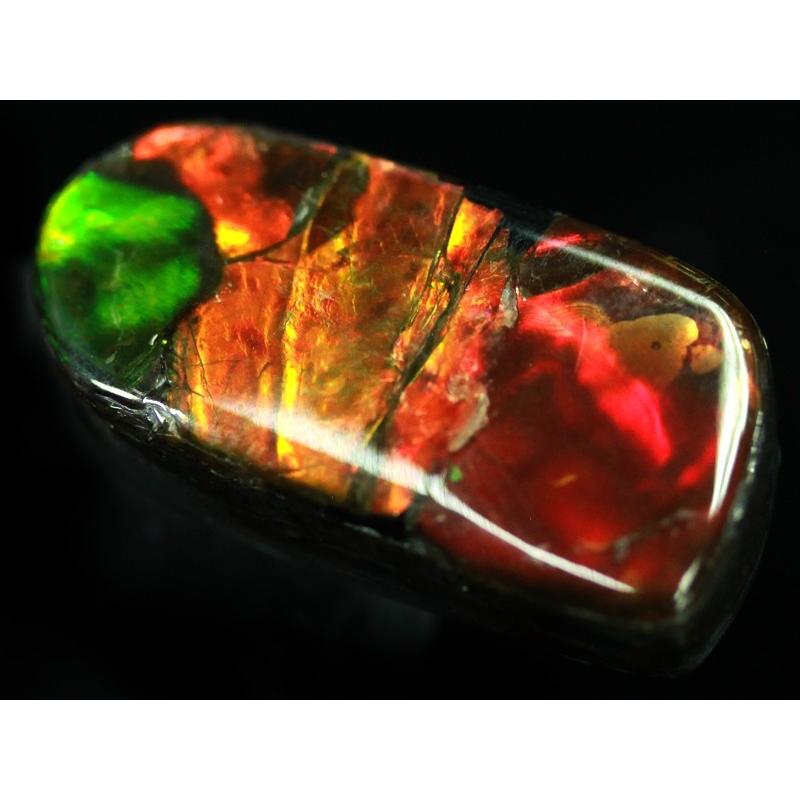 【USAツーソンミネラルショー商品】超激レア！虹色に輝くイリデッセンス★アンモナイト化石宝石★7000万年の奇跡★カナダ産/宝石ルース（裸石）/アンモライト（A