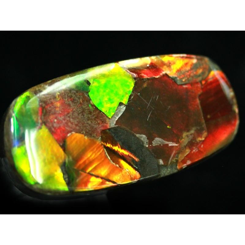 本日価格！！ 【USAツーソンミネラルショー商品】超激レア！虹色に輝くイリデッセンス★アンモナイト化石宝石★7000万年の奇跡★カナダ産/宝石ルース（裸石）/アンモライト（A 【ZYX7801194565】(27627円)