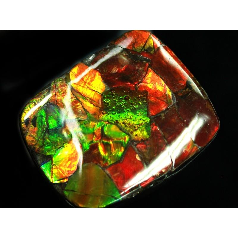 【USAツーソンミネラルショー商品】超激レア！虹色に輝くイリデッセンス★アンモナイト化石宝石★7000万年の奇跡★カナダ産/宝石ルース（裸石）/アンモライト（A PT900 サンゴ ダイヤモンド OTHER リング