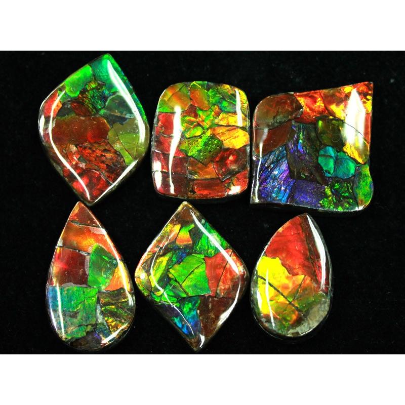 【USAツーソンミネラルショー商品】超激レア！虹色に輝くイリデッセンス★アンモナイト化石宝石★7000万年の奇跡★カナダ産/宝石ルース（裸石）/アンモライト（A PT900 サンゴ ダイヤモンド OTHER リング