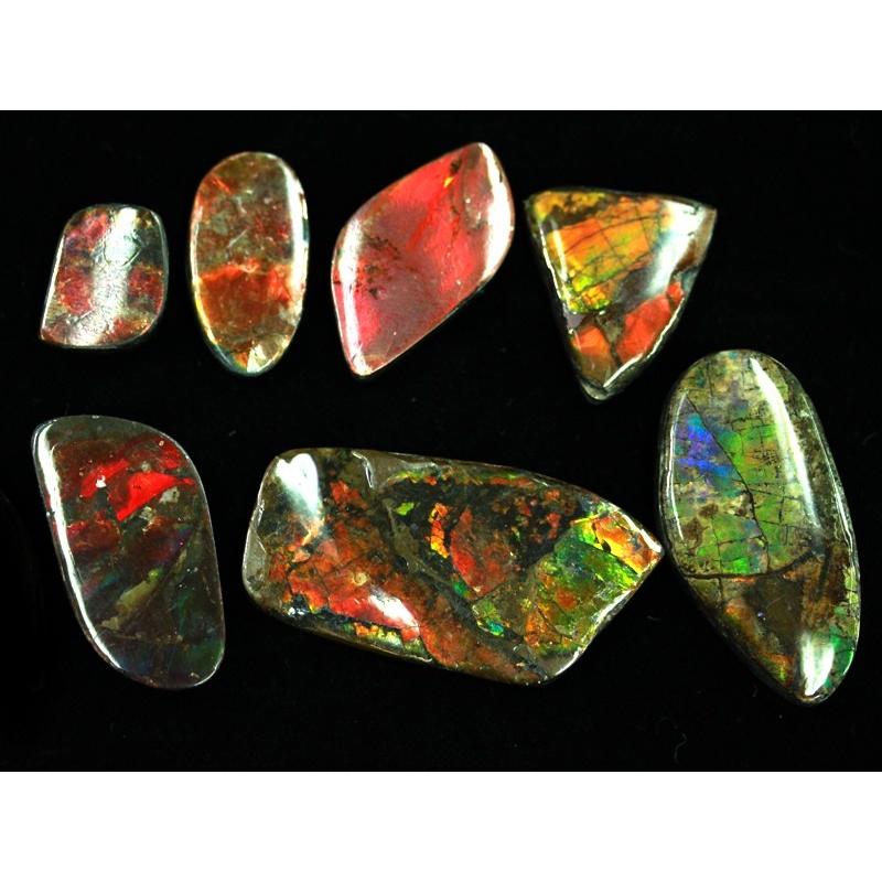 【USAツーソンミネラルショー商品】超激レア！虹色に輝くイリデッセンス★アンモナイト化石宝石★7000万年の奇跡★カナダ産/宝石ルース（裸石）/アンモライト（A 