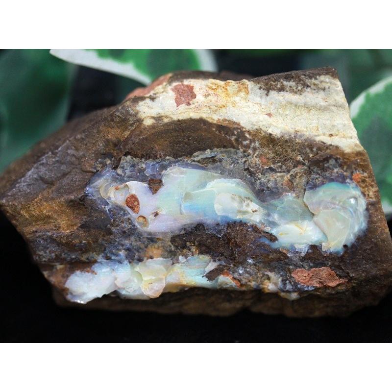 1点物★高品質！超希少！産出激減★魅惑の遊色効果★オーストラリア産★天然原石/ボルダーオパール母岩付き原石(蛋白石/欧泊/