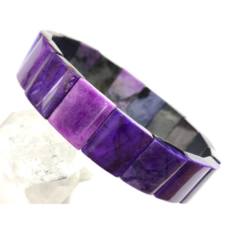 【1点物】超美色！世界三大ヒーリングストーン★美紫★天然石ブレスレット/スギライト/バングル/15mm/1本【天然石/パワーストーン】【アメリカツーソン・香港展(78311円)