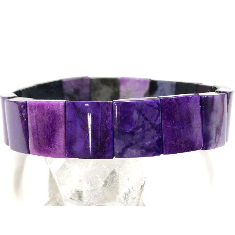 匿名！送料無料！ 【1点物】超美色！世界三大ヒーリングストーン★美紫★天然石ブレスレット/スギライト/バングル/15mm/1本【天然石/パワーストーン】【アメリカツーソン・香港展 【VQL2211309460】(78311円)