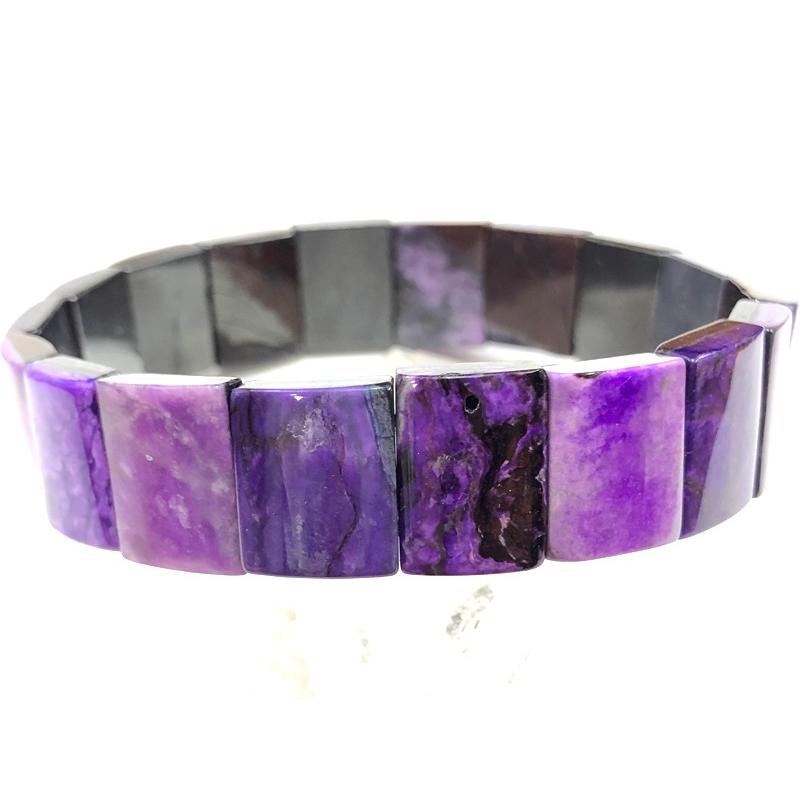 匿名！送料無料！ 【1点物】超美色！世界三大ヒーリングストーン★美紫★天然石ブレスレット/スギライト/バングル/15mm/1本【天然石/パワーストーン】【アメリカツーソン・香港展 【VQL2211309460】(78311円)