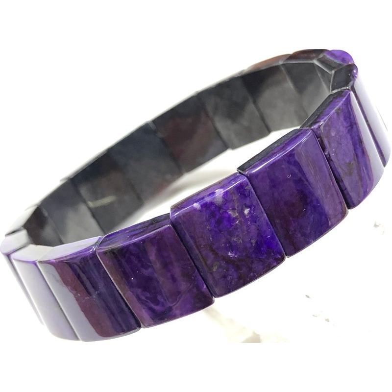 【1点物】超美色！世界三大ヒーリングストーン★美紫★天然石ブレスレット/スギライト/バングル/15mm/1本【天然石/パワーストーン】【アメリカツーソン・香港展