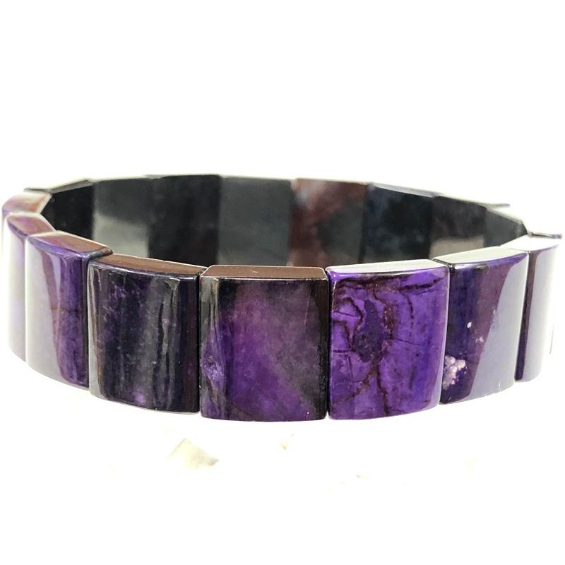 【1点物】超美色！世界三大ヒーリングストーン★美紫★天然石ブレスレット/スギライト/バングル/15mm/1本【天然石/パワーストーン】【アメリカツーソン・香港展