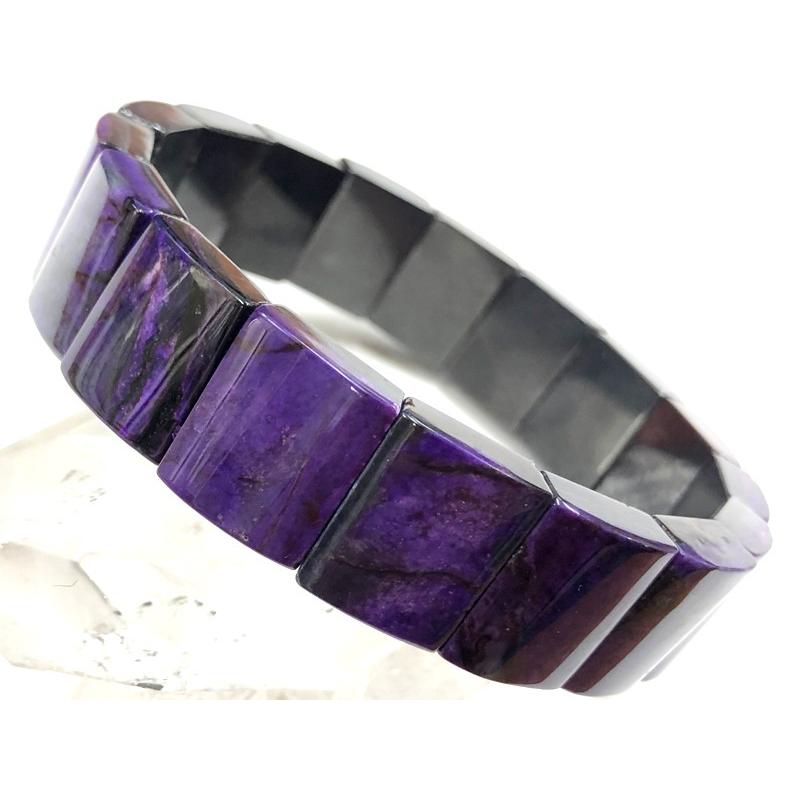 【1点物】超美色！世界三大ヒーリングストーン★美紫★天然石ブレスレット/スギライト/バングル/15mm/1本【天然石/パワーストーン】【アメリカツーソン・香港展