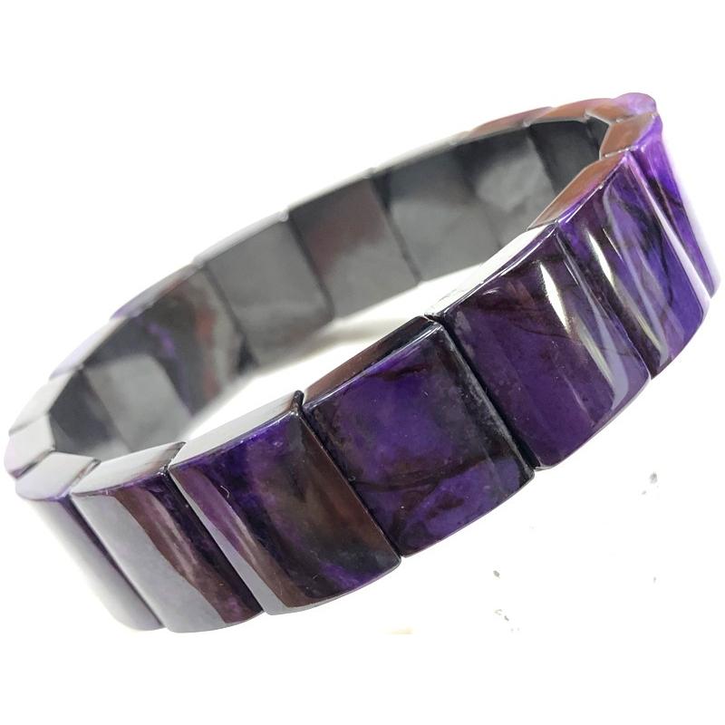 【1点物】超美色！世界三大ヒーリングストーン★美紫★天然石ブレスレット/スギライト/バングル/15mm/1本【天然石/パワーストーン】【アメリカツーソン・香港展 ダイヤモンド リング ハーフエタニティパヴェ 1ct プラチナ Pt950 ダイヤ合計37石 1カラット ハニカムセッティング構造で強度アップ ハーフエタニティリング ...