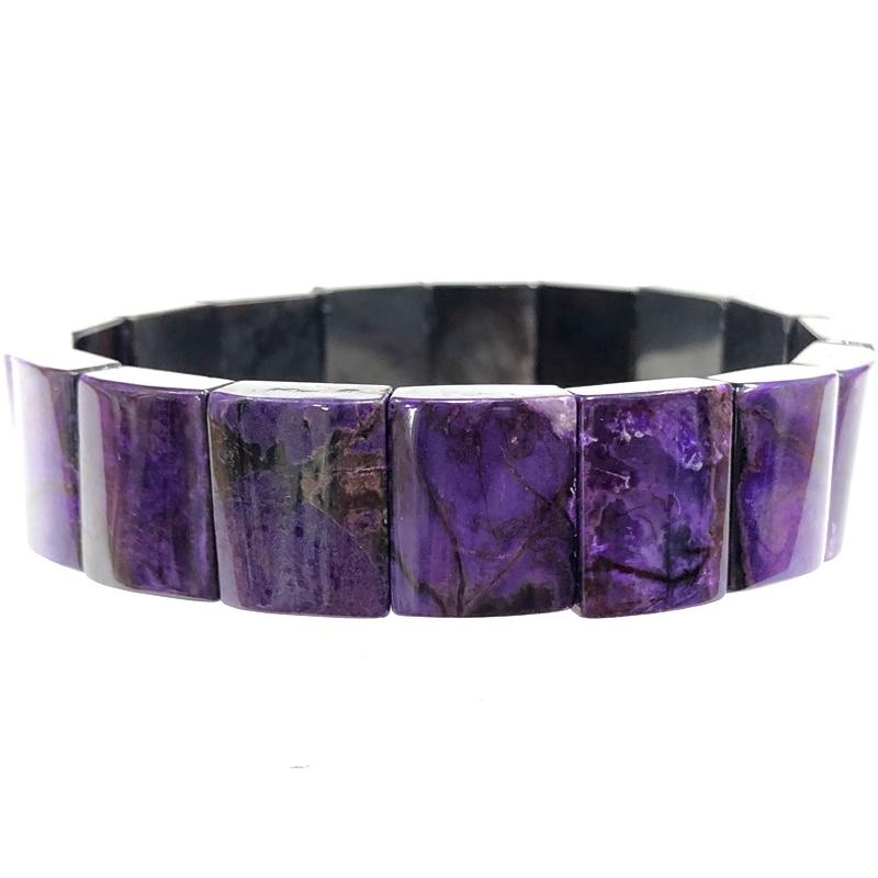 【1点物】超美色！世界三大ヒーリングストーン★美紫★天然石ブレスレット/スギライト/バングル/15mm/1本【天然石/パワーストーン】【アメリカツーソン・香港展 ダイヤモンド リング ハーフエタニティパヴェ 1ct プラチナ Pt950 ダイヤ合計37石 1カラット ハニカムセッティング構造で強度アップ ハーフエタニティリング ...