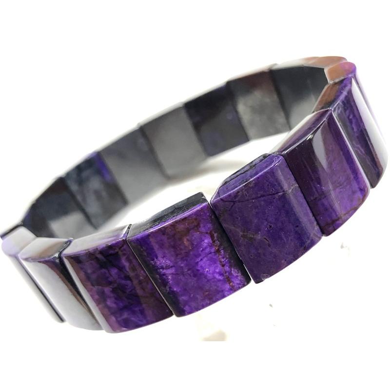 《送料込》 【1点物】超美色！世界三大ヒーリングストーン★美紫★天然石ブレスレット/スギライト/バングル/15mm/1本【天然石/パワーストーン】【アメリカツーソン・香港展 【RIZ3302289550】(116947円)