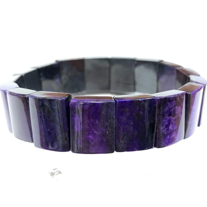 《送料込》 【1点物】超美色！世界三大ヒーリングストーン★美紫★天然石ブレスレット/スギライト/バングル/15mm/1本【天然石/パワーストーン】【アメリカツーソン・香港展 【RIZ3302289550】(116947円)