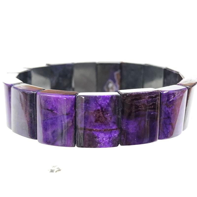 《送料込》 【1点物】超美色！世界三大ヒーリングストーン★美紫★天然石ブレスレット/スギライト/バングル/15mm/1本【天然石/パワーストーン】【アメリカツーソン・香港展 【RIZ3302289550】(116947円)