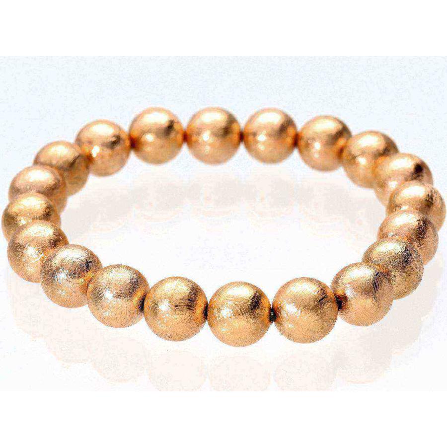 ★レア物 新品未開封 宇宙から飛来した神秘の石★5A/天然石ブレスレット/ギベオン(隕石/メテオライト/Gibeon）/ピンクゴールド/ラウンド/10mm【天然石/パワーストーン】【アメリカツ 【PET9763672157】(34577円)