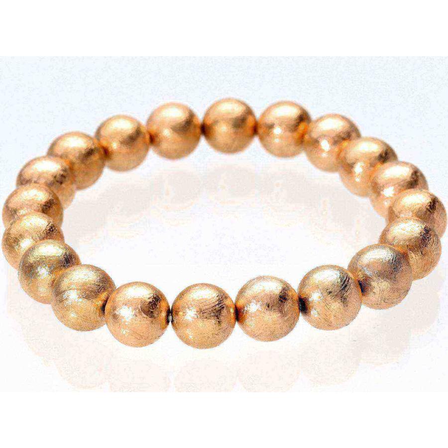 ★レア物 新品未開封 宇宙から飛来した神秘の石★5A/天然石ブレスレット/ギベオン(隕石/メテオライト/Gibeon）/ピンクゴールド/ラウンド/10mm【天然石/パワーストーン】【アメリカツ 【PET9763672157】(34577円)