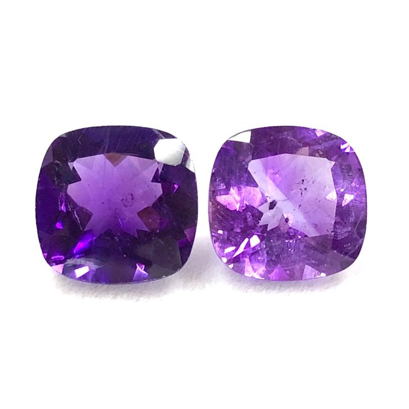 限定入荷★極上！透明度抜群◎輝く高発色★ウルグアイ産★宝石ルース/アメジスト（Amethyst/紫水晶）/スクエアカット/約5.3ct/約12mm/1粒【天然石/パワーストー