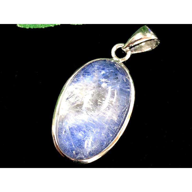 【1点物】超プレミアストーン！★希少レアストーン！★天然石ペンダントトップ/silver925製/デュモルチェライトインクォーツ（Dumortierite/デュモルチェ石)/1