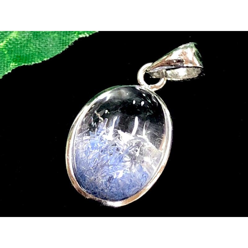 【1点物】超プレミアストーン！★希少レアストーン！★天然石ペンダントトップ/silver925製/デュモルチェライトインクォーツ（Dumortierite/デュモルチェ石)/1