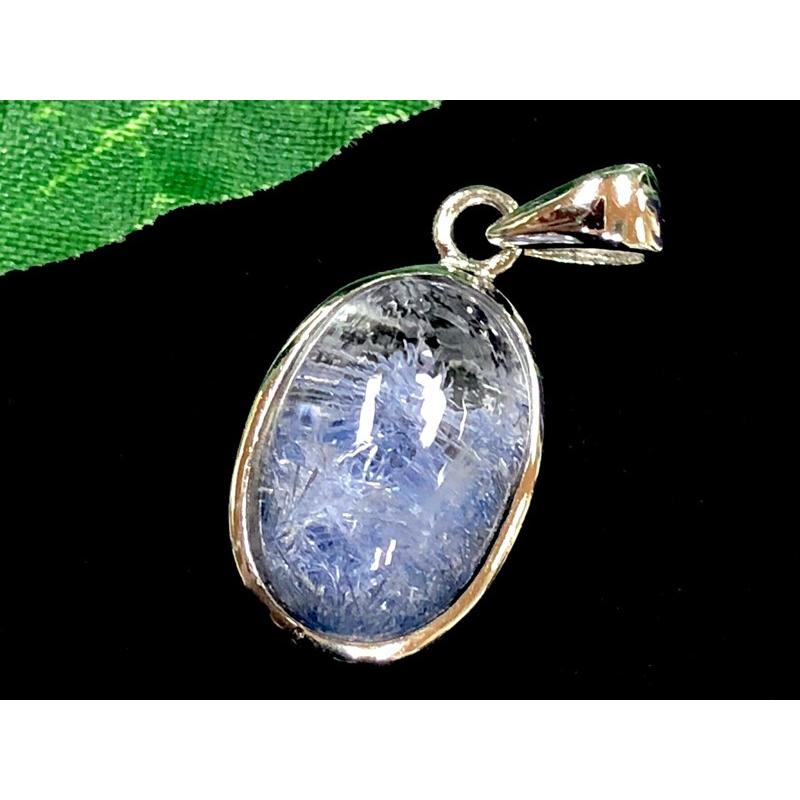 【1点物】超プレミアストーン！★希少レアストーン！★天然石ペンダントトップ/silver925製/デュモルチェライトインクォーツ（Dumortierite/デュモルチェ石)/1