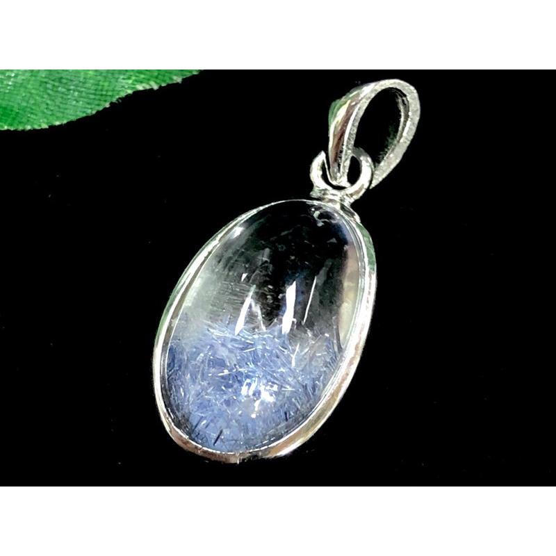 【1点物】超プレミアストーン！★希少レアストーン！★天然石ペンダントトップ/silver925製/デュモルチェライトインクォーツ（Dumortierite/デュモルチェ石)/1