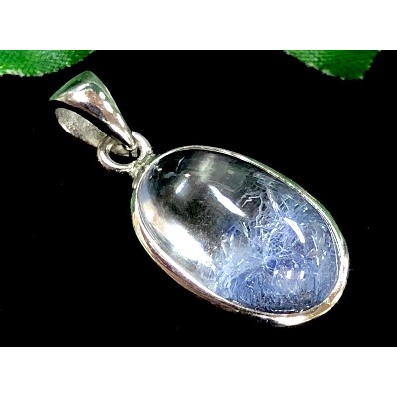 大人気 【1点物】超プレミアストーン！★希少レアストーン！★天然石ペンダントトップ/silver925製/デュモルチェライトインクォーツ（Dumortierite/デュモルチェ石)/1 【1890654589】(9724円)