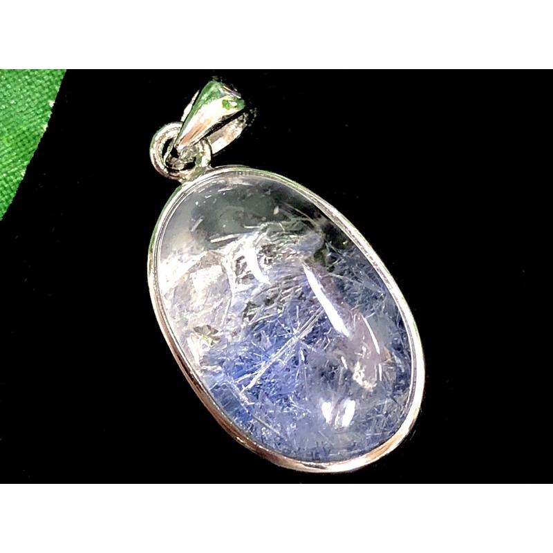【1点物】超プレミアストーン！★希少レアストーン！★天然石ペンダントトップ/silver925製/デュモルチェライトインクォーツ（Dumortierite/デュモルチェ石)/1