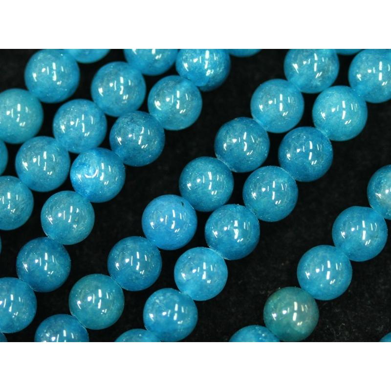 人気 鮮やかでカラフル 天然石ビーズ ヒヤシンスブルージェイド 6mm 1連 アメリカツーソン 香港展示会 世界各地出展品買い付け 新しく着き