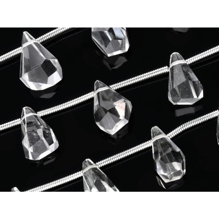 年中無休 宝石質 高品質インドビーズ 美しい発色とカット 天然石ビーズ 水晶 クリスタル Quartz Cristal 石英 シャンデリアカット 約9 14 6 9 6 8mm 1連 天然 占い 開運 Www We Job Com